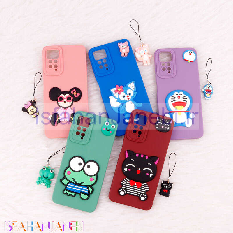 اصفهان جانبی-قاب عروسکی برجسته محافظ لنزدار Xiaomi Redmi Note 11 Pro + آویز