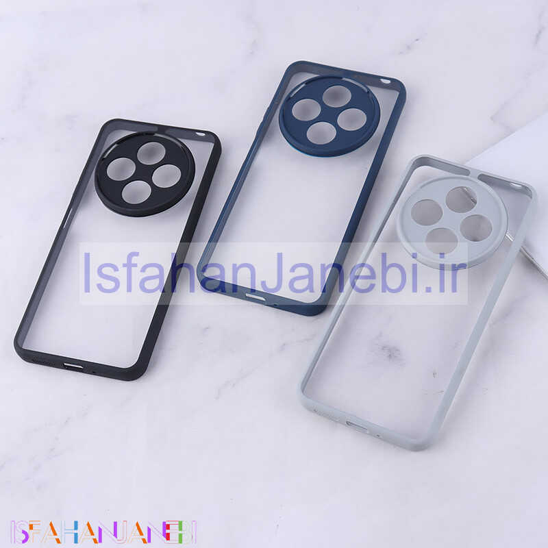 اصفهان جانبی-قاب شفاف شیائومی Redmi 14C / Poco C75 محافظ لنزدار برجسته دوررنگی