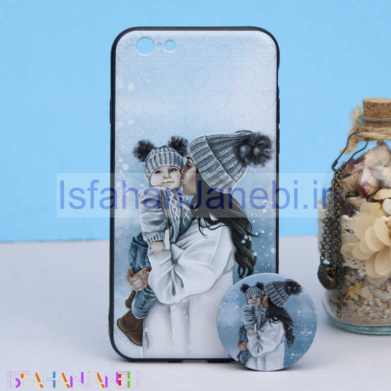 اصفهان جانبی-قاب طرحدار + پاپ سوکت iPhone 6/6s کد5 سری B