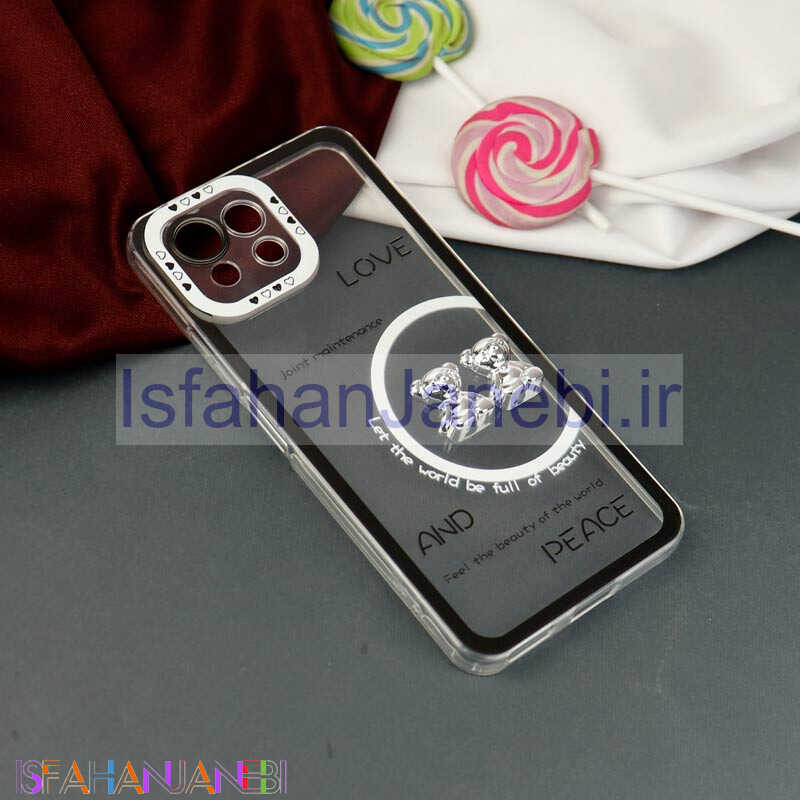 اصفهان جانبی-قاب عروسکی خرس نقره ای محافظ لنزدار Xiaomi Mi 11 Lite