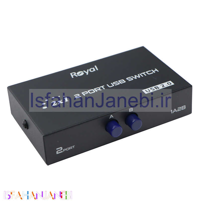 اصفهان جانبی-سوییچ پرینتر Royal 1A2B USB Switch 2Port
