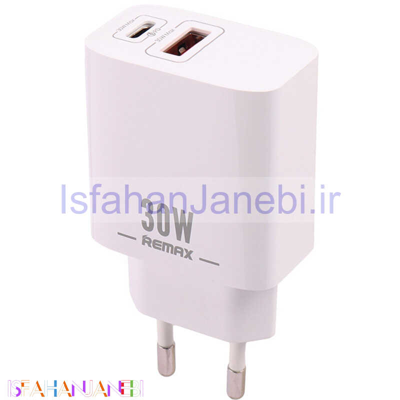 اصفهان جانبی-کلگی فست شارژ Remax RP-U82 2Port 3A QC PD3.0 30W