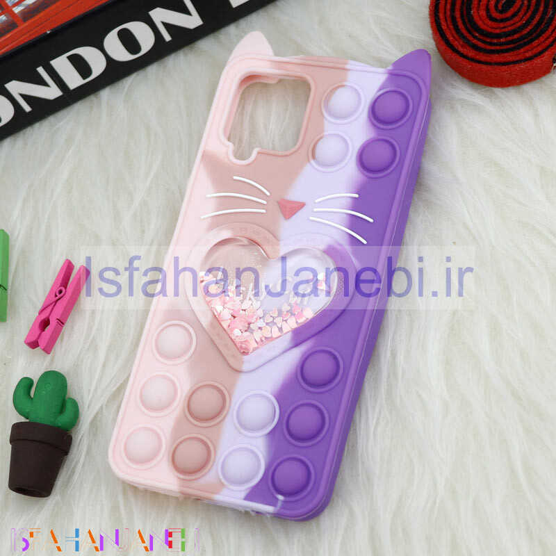 اصفهان جانبی-قاب اورجینال سیلیکونی آکواریومی Lucky Cat پاپیتی Samsung Galaxy A12