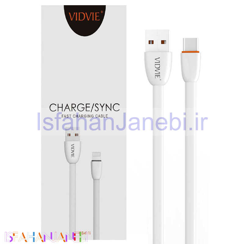 اصفهان جانبی-کابل تایپ سی VIDVIE CB411i 2.1A 1m