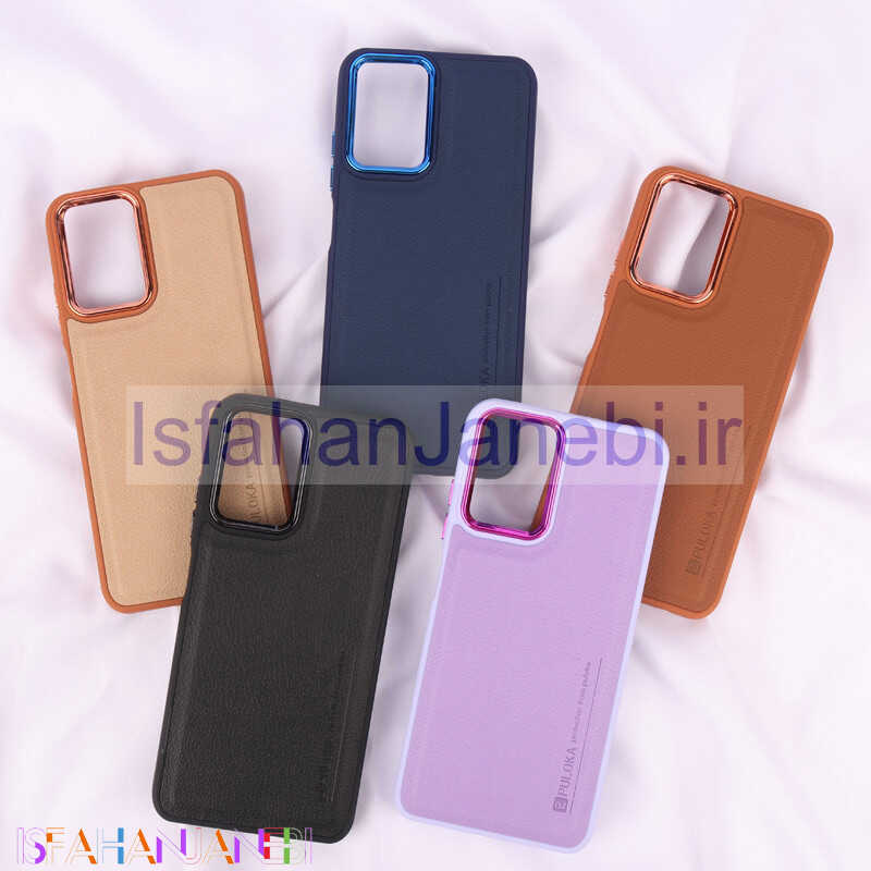 اصفهان جانبی-قاب چرمی Puloka متال ایرون Xiaomi Redmi Note 10 4G / 10s