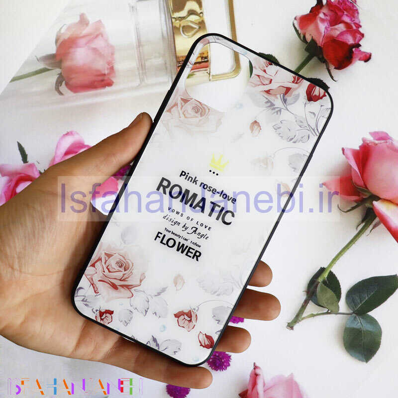 اصفهان جانبی-قاب Rose Love پشت گلسی iPhone 11 Pro Max