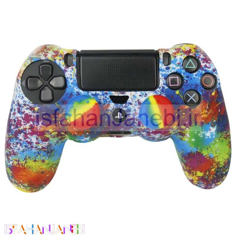 اصفهان جانبی-روکش دسته بازی PS4 طرح فانتزی کد 2 + روکش آنالوگ هدیه