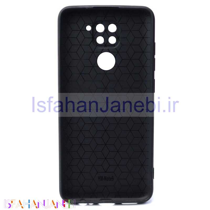 اصفهان جانبی-قاب ژله ای شطرنجی محافظ لنز دار Xiaomi Redmi Note 9 مشکی