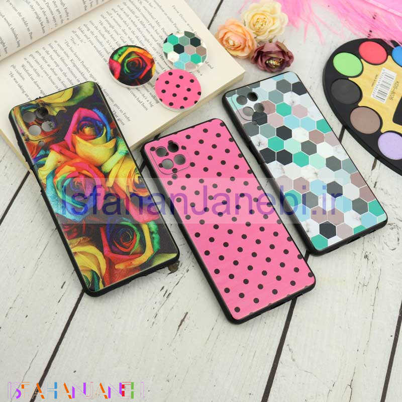 اصفهان جانبی-قاب فانتزی برجسته + پاپ سوکت طرح دخترانه سامسونگ A12 سری N