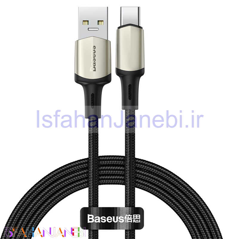 اصفهان جانبی-کابل فست شارژ Baseus Cafule CATKLF-VA01 QC VOOC 5A 1m Type-C