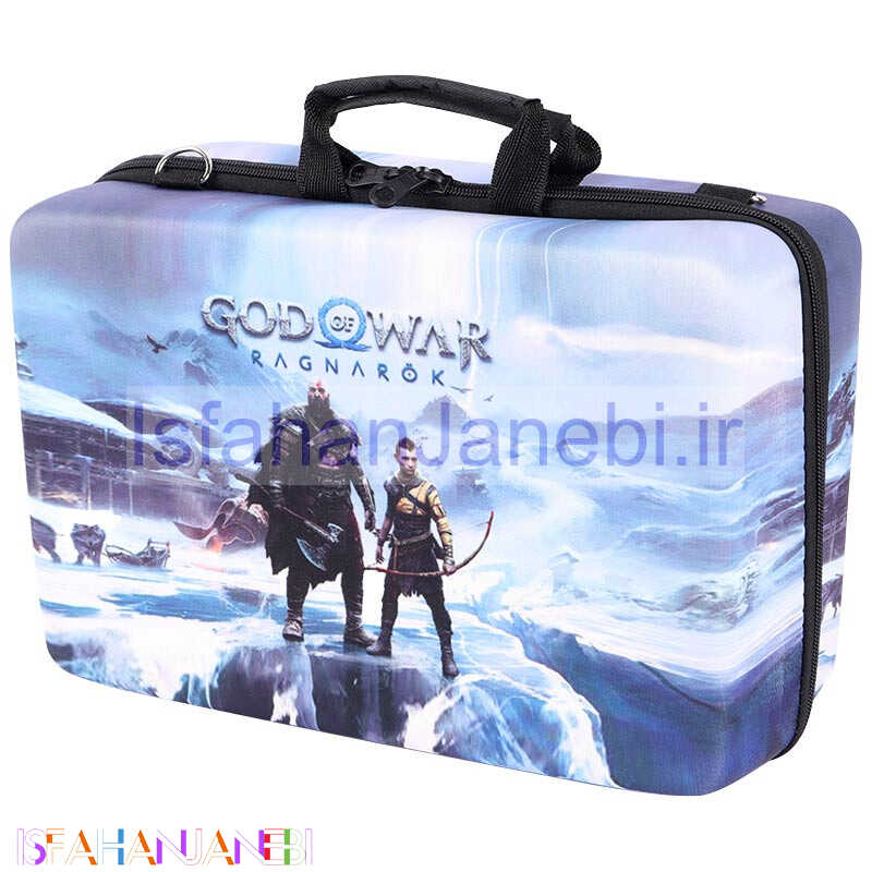 اصفهان جانبی-کیف کنسول بازی PS5 Slim طرح God of War Ragnarok کد 2