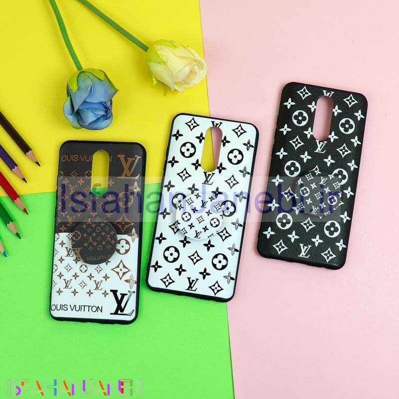 اصفهان جانبی-قاب فانتزی برجسته + پاپ سوکت طرح LV شیائومی Redmi 8 سری D