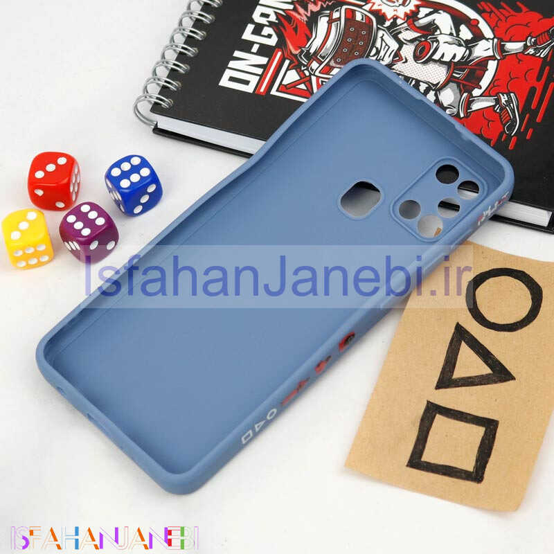 اصفهان جانبی-قاب سیلیکونی محافظ لنزدار طرح اسکویید گیم Samsung Galaxy A21s کد 1