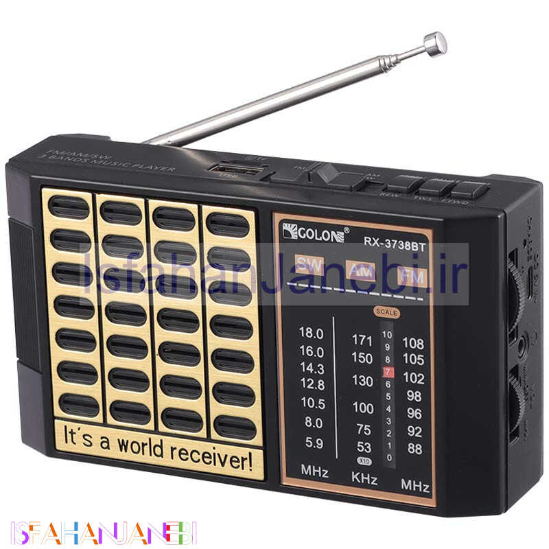 اصفهان جانبی-رادیو اسپیکر بلوتوثی رم و فلش خور Golon RX-3738BT