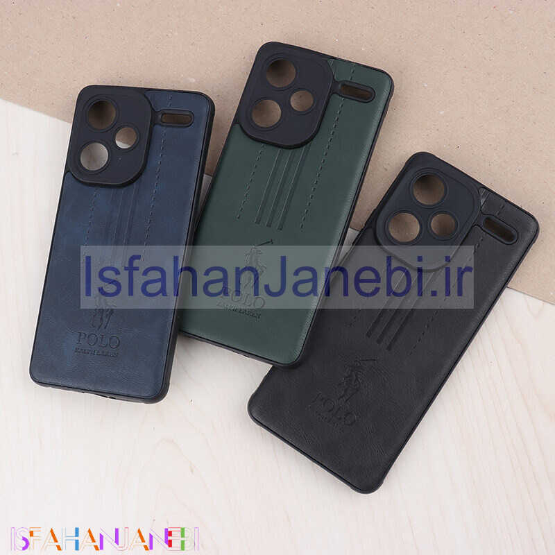 اصفهان جانبی-قاب چرمی Polo Ralph Laren شیائومی Redmi Note 13 Pro Plus محافظ لنزدار