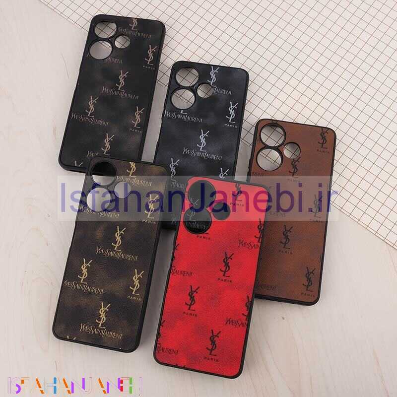 اصفهان جانبی-قاب چرمی YSL شیائومی Redmi 13 4G / Redmi 13 5G محافظ لنزدار