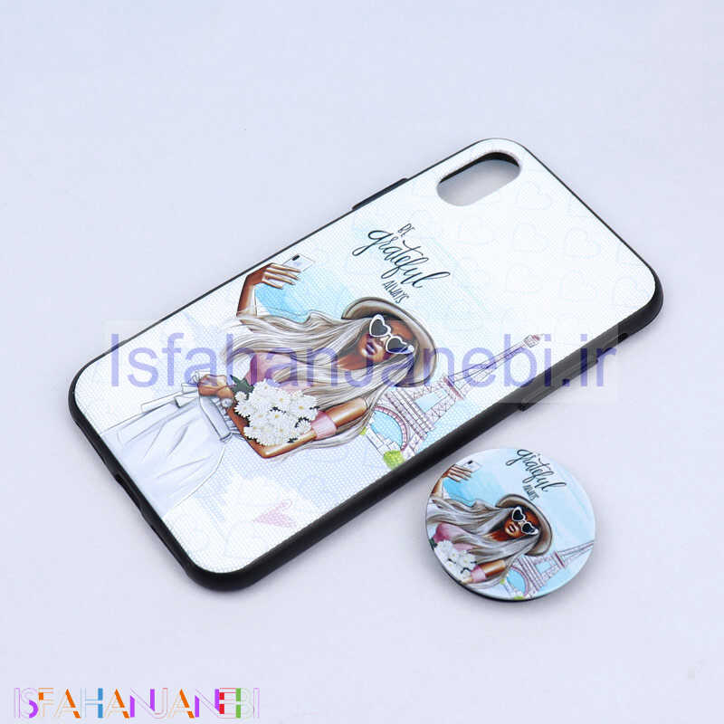 اصفهان جانبی-قاب طرحدار + پاپ سوکت iPhone X/XS کد4 سری B