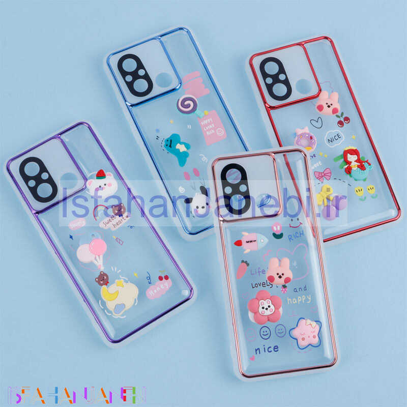 اصفهان جانبی-قاب شفاف عروسک برجسته محافظ لنزدار Xiaomi Redmi 12C