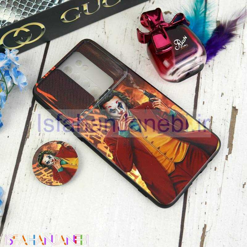 اصفهان جانبی-قاب طرحدار محافظ لنزدار کشویی + پاپ سوکت طرح Joker شیائومی Redmi Note 8 Pro سری C