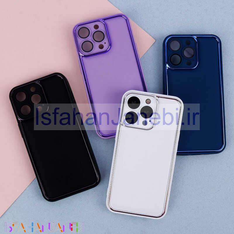 اصفهان جانبی-قاب دور براق رینگی محافظ لنزدار iPhone 13 Pro