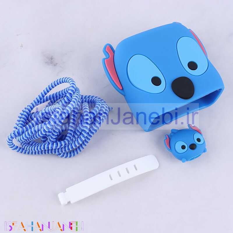 اصفهان جانبی-ست محافظ کابل و کلگی شارژر شیائومی طرح Stitch