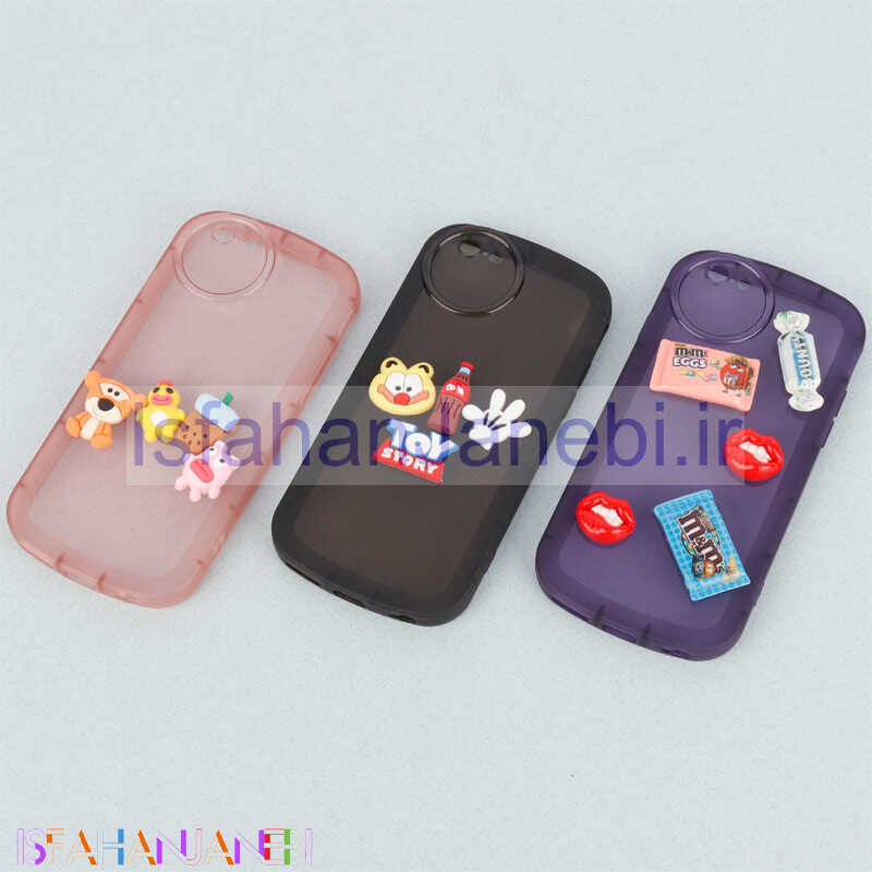 اصفهان جانبی-قاب متال ژله ای عروسک برجسته محافظ لنزدار iPhone 6 / 6s
