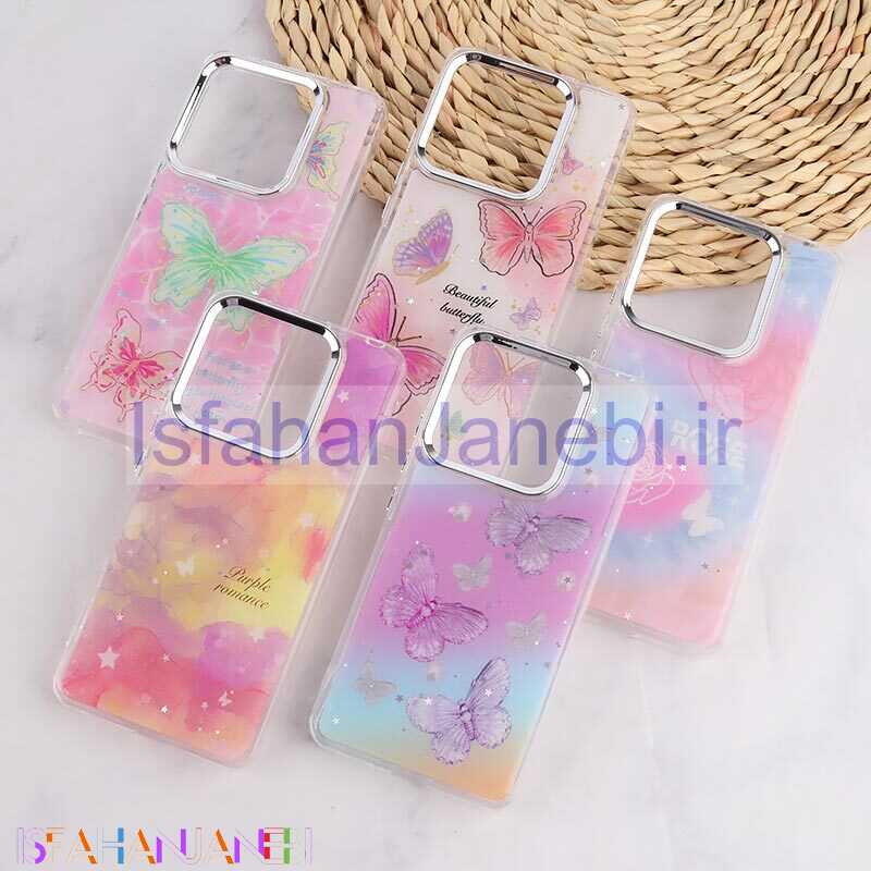 اصفهان جانبی-قاب رزینی شیائومی Redmi Note 14 طرح دار دور محافظ متال