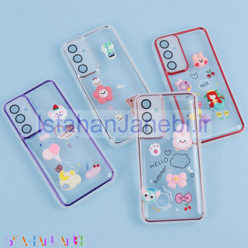 اصفهان جانبی-قاب شفاف عروسک برجسته محافظ لنزدار Samsung Galaxy S23 FE 5G