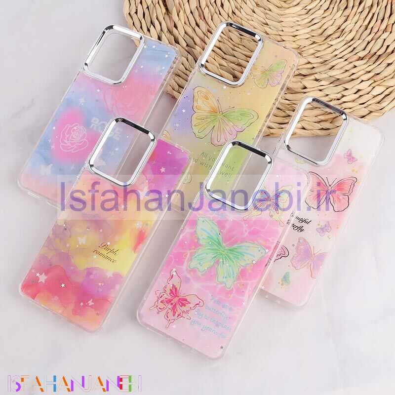 اصفهان جانبی-قاب رزینی شیائومی Redmi Note 12 4G طرح دار دور محافظ متال