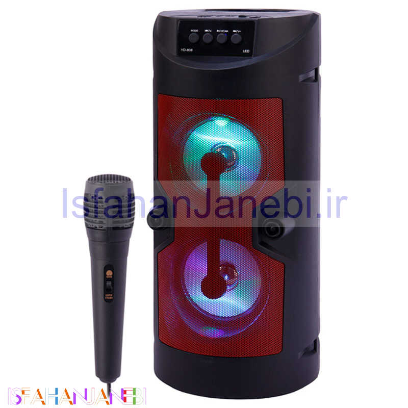 اصفهان جانبی-اسپیکر بلوتوثی رم و فلش خور YD-808 + میکروفون