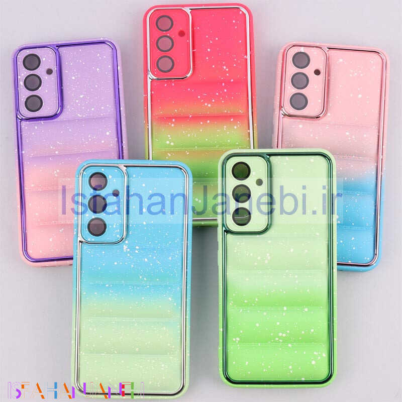 اصفهان جانبی-قاب پافر رینگی طرح برف محافظ لنزدار Samsung Galaxy A54