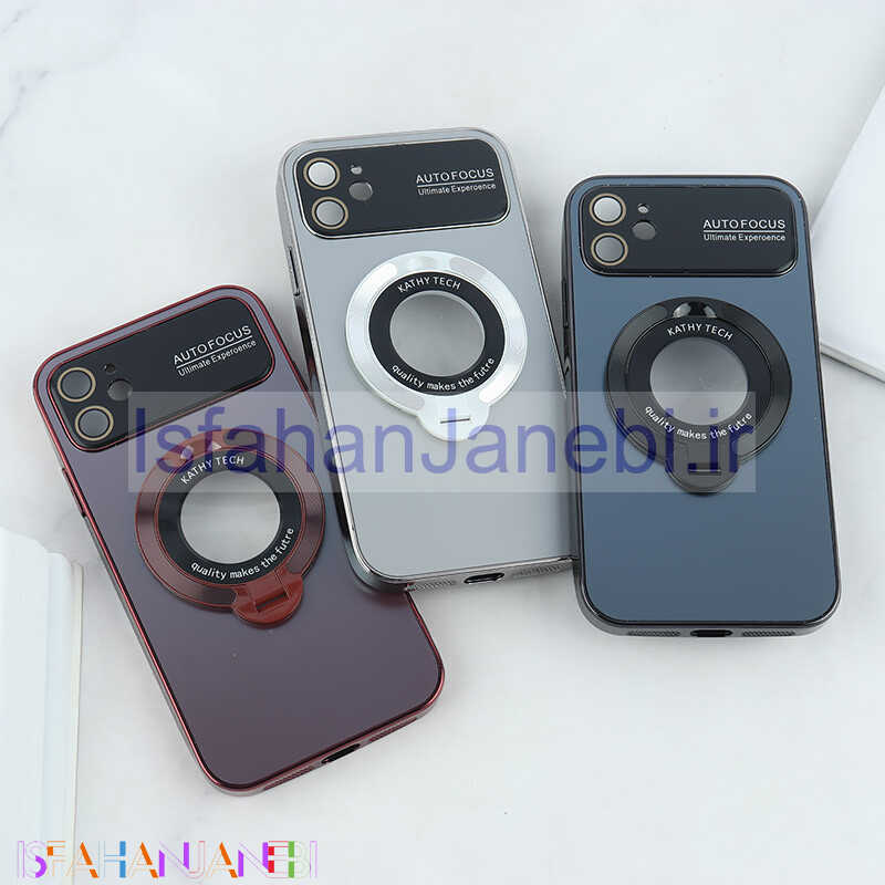 اصفهان جانبی-قاب Kathy Tech Auto Focus آیفون iPhone 11 استندشو محافظ لنزدار