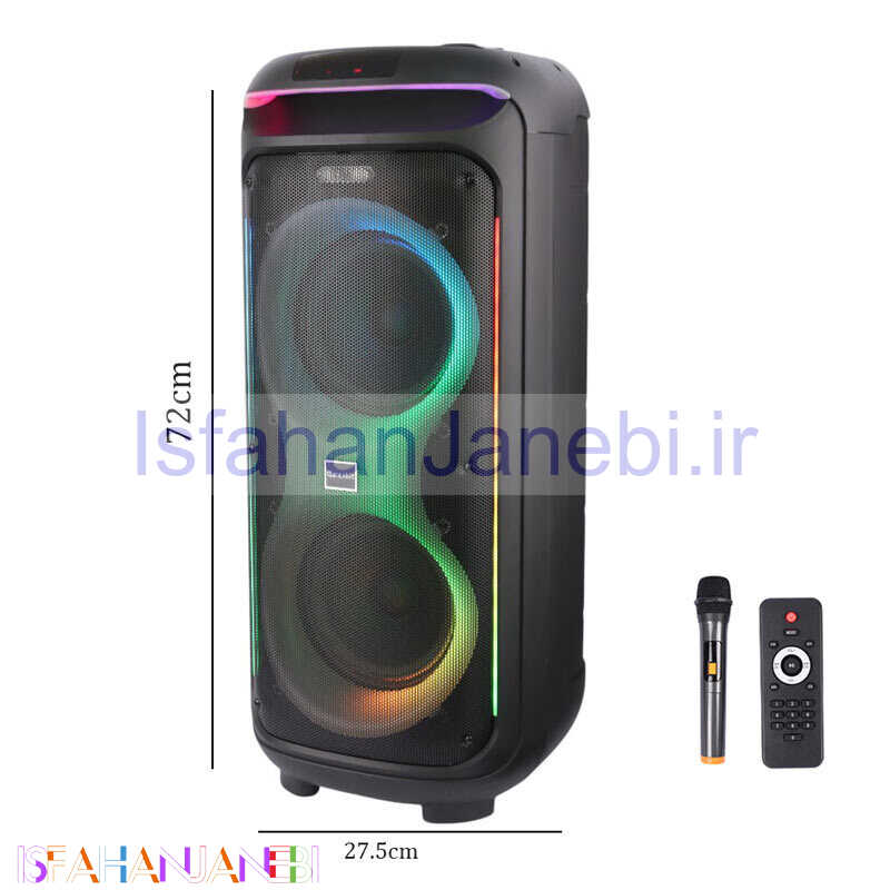 اصفهان جانبی-اسپیکر چمدانی بلوتوثی گلکس بیت GS-60 + میکروفون و ریموت کنترل