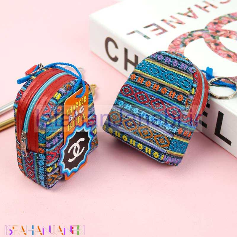 اصفهان جانبی-کیف هندزفری کوله ای طرح دار سنتی