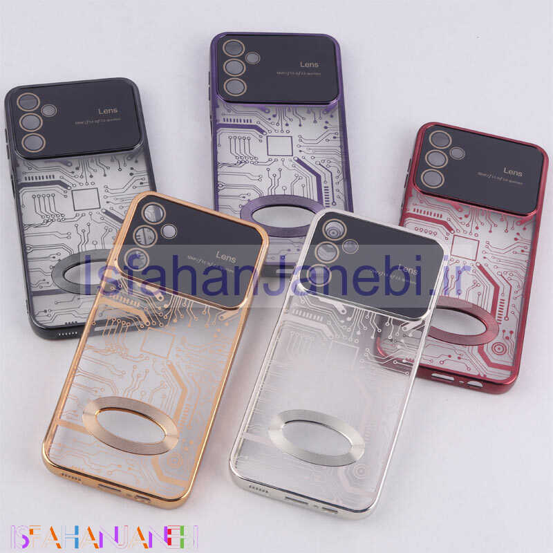 اصفهان جانبی-قاب My Case شفاف طرح دار Lens Aperture محافظ لنزدار Samsung Galaxy A14 4G / A14 5G