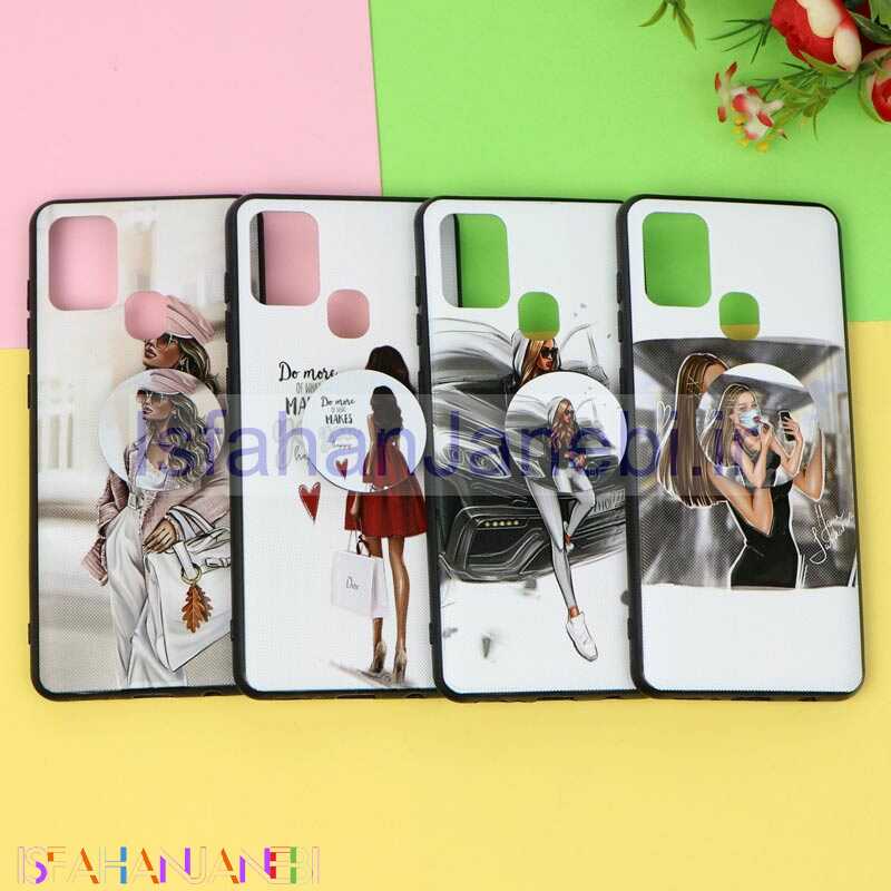 اصفهان جانبی-قاب فانتزی برجسته پاپ سوکت دار طرح دختر سامسونگ A21s