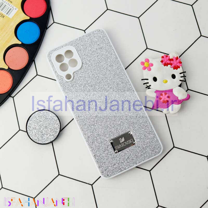 اصفهان جانبی-قاب شاینی Swarovski محافظ لنزدار + پاپ سوکت Samsung Galaxy A22 4G