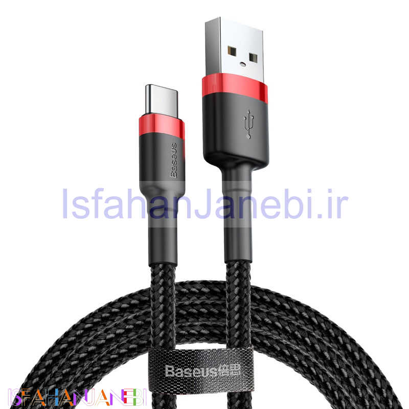 اصفهان جانبی-کابل تایپ سی فست شارژ Baseus Cafule CATKLF-A 3A 50cm