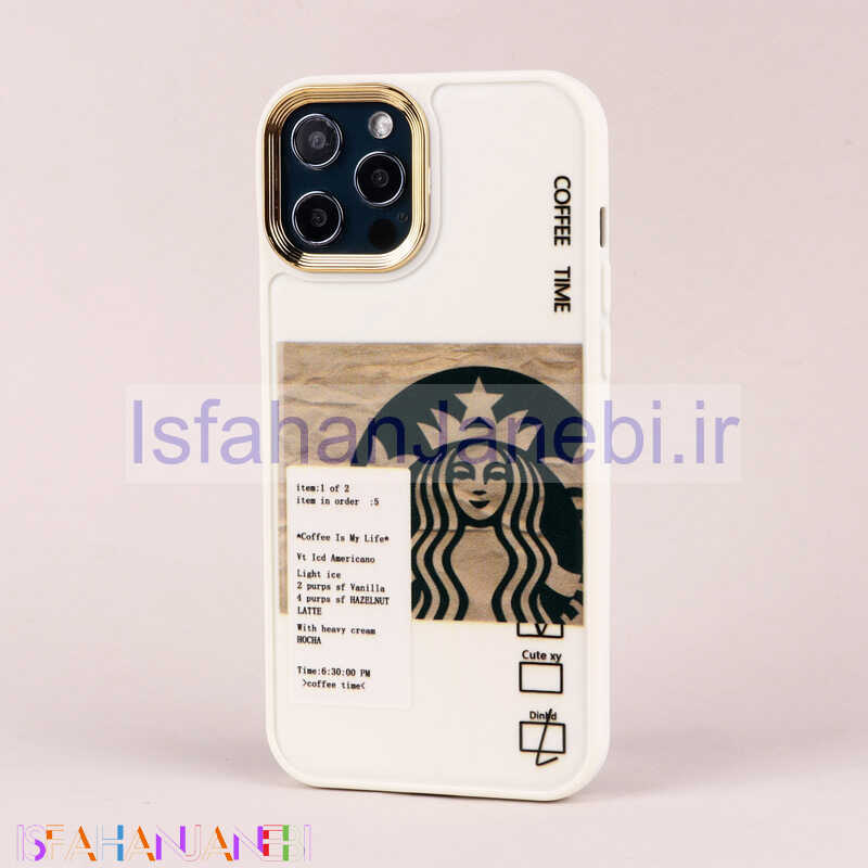 اصفهان جانبی-قاب طرحدار Starbucks دور لنز فلزی iPhone 12 Pro Max