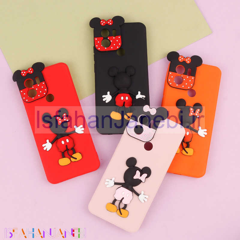 اصفهان جانبی-قاب عروسکی برجسته میکی موس و مینی موس محافظ لنزدار Xiaomi Redmi A1 Plus