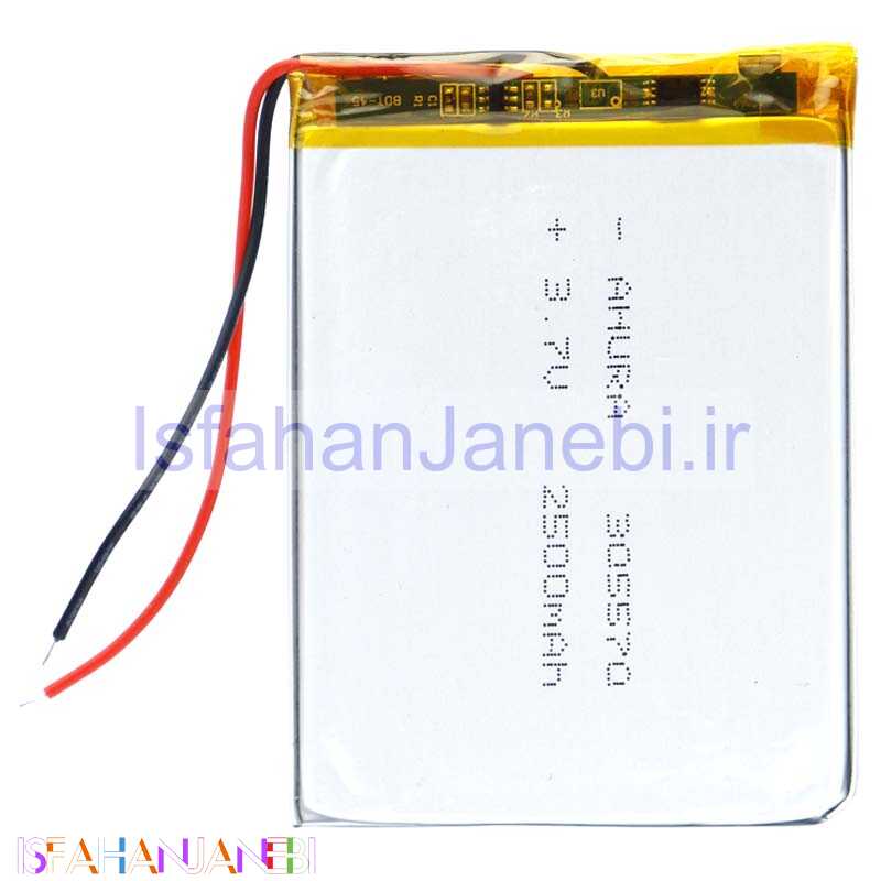 اصفهان جانبی-باتری لیتیوم 2500mAh 74*55*4mm 305570