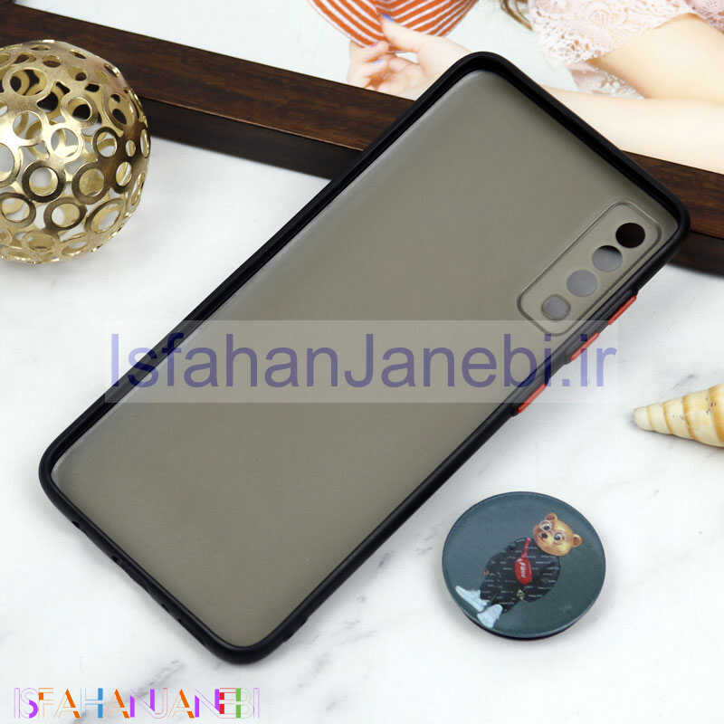 اصفهان جانبی-قاب PC محافظ لنز دار طرح Baron + پاپ سوکت Samsung Galaxy A70