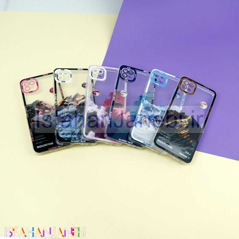 اصفهان جانبی-قاب ژله ای شفاف طرح کوهستان محافظ لنزدار Samsung Galaxy A22 5G