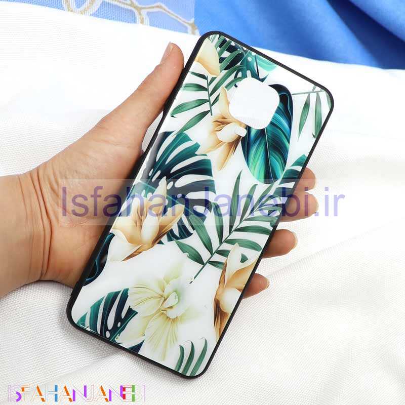 اصفهان جانبی-قاب پشت گلسی طرح برگ Xiaomi Redmi Note 9 Pro