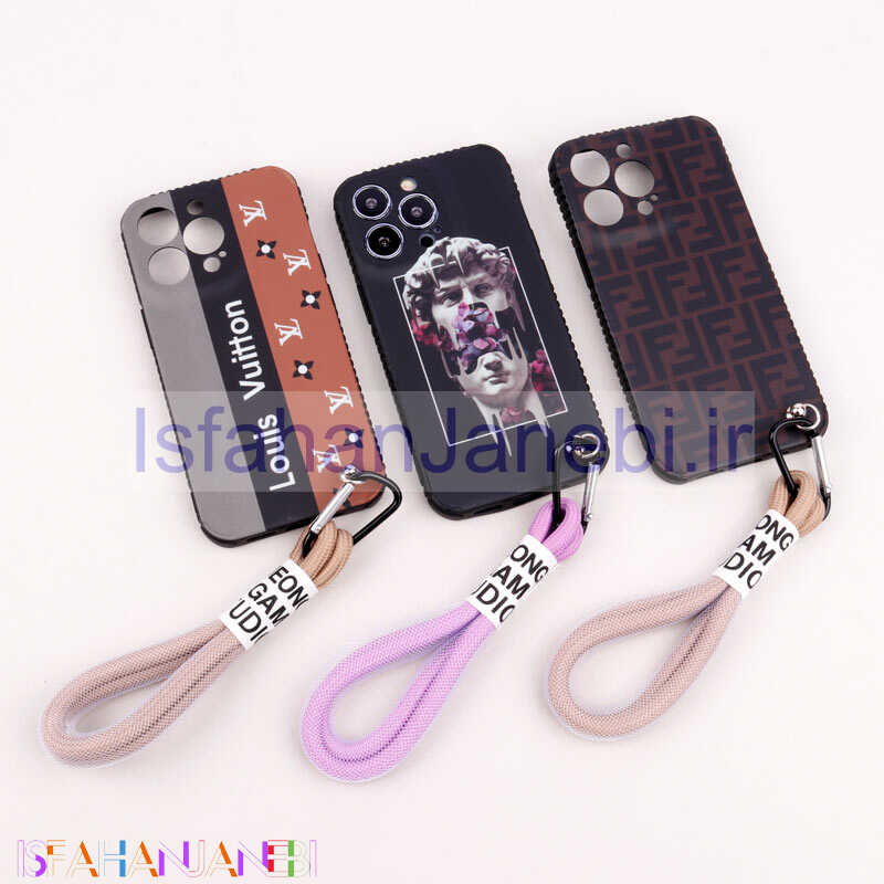 اصفهان جانبی-قاب طرحدار محافظ لنزدار + بند آویز لنیارد iPhone 13 Pro