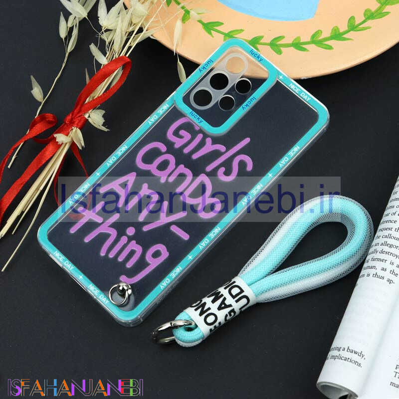 اصفهان جانبی-قاب طرحدار Girls Can Do محافظ لنزدار + بند آویز لنیارد Samsung Galaxy A33 5G