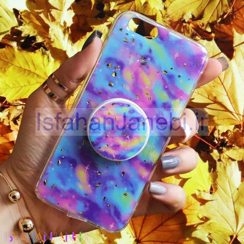 اصفهان جانبی-قاب رنگین کمانی پاپ سوکت دار خرچنگی کد5 آیفون 6/6s