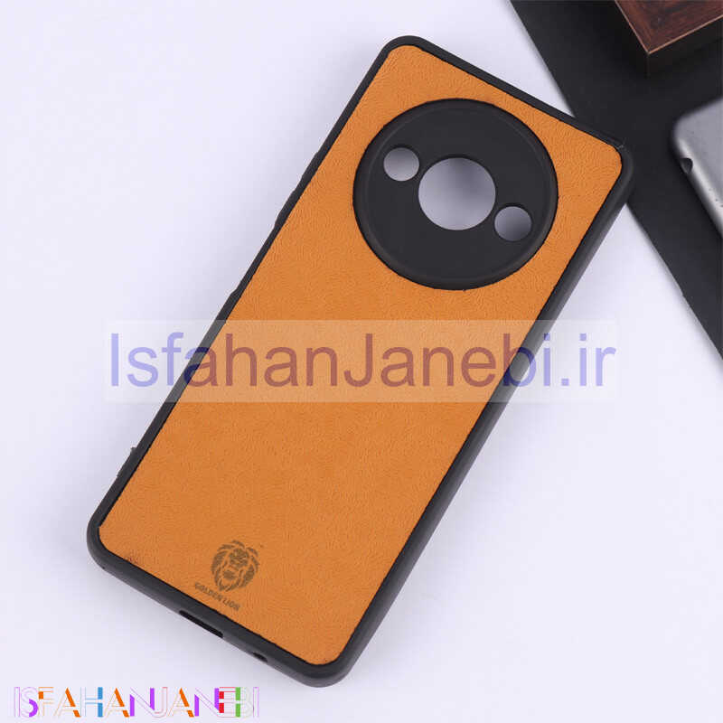 اصفهان جانبی-قاب چرمی Golden Lion شیائومی Redmi A3 / A3X محافظ لنزدار