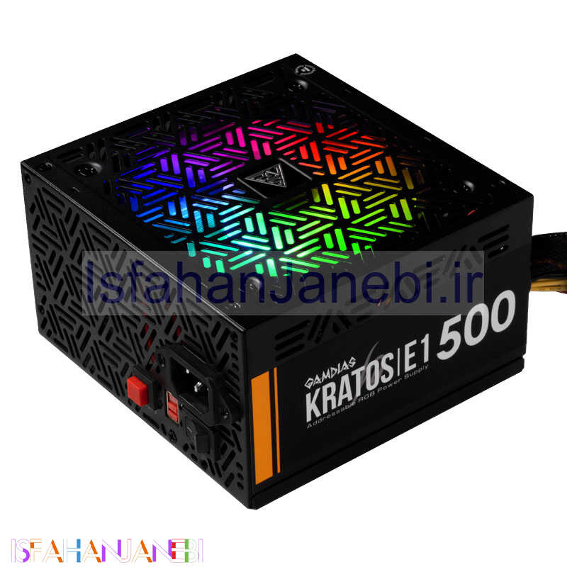 اصفهان جانبی-پاور گیم دیاس Gamdias KRATOS E1 ARGB White 500W