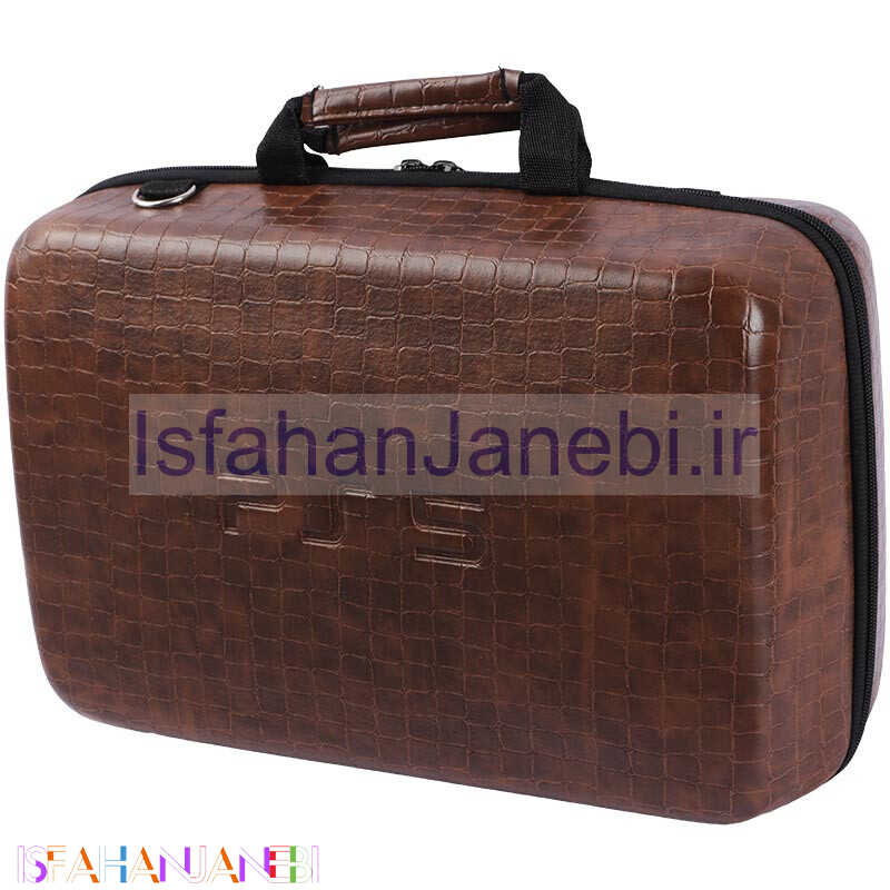 اصفهان جانبی-کیف کنسول بازی PS5 Slim چرمی قهوه ای